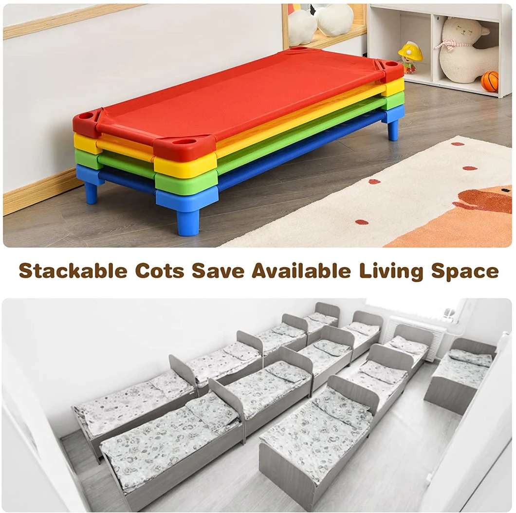 Znz Wooden Furniture Beds for Kindergarten Daycare Beds Stackable Cot