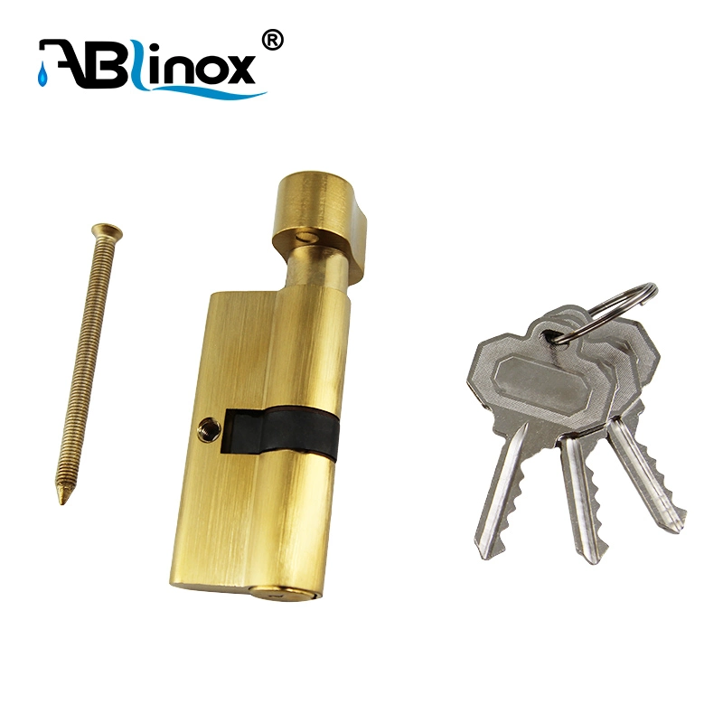Ablinox Interior SUS 304/316 Stainless Steel Gold Color Lock Bathroom Aluminum Zinc Alloy Door Lever Lock Pull Handle Hardware