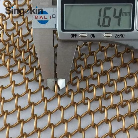 Tela de alambre en espiral Cortina de malla metálica Cortinas de bobina de metal para decoración del hogar