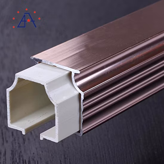 Barra de aluminio de cortina de ducha ovalada cepillada de la fábrica de Guangdong